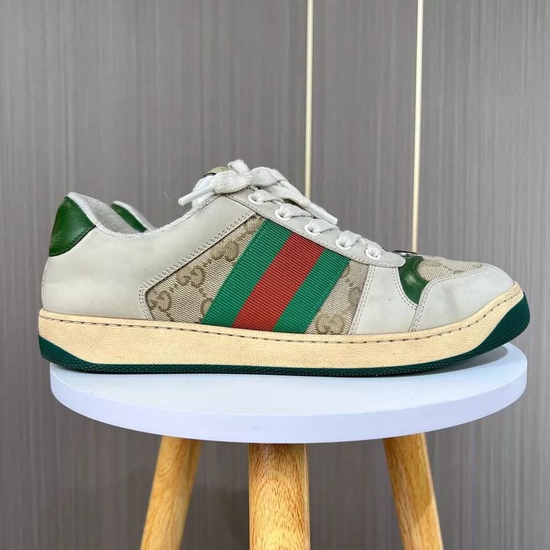 Gucci Gucci Vintage Sneakers with Green and Red Stripes Size US 7 / EU 40 - 2 Thumbnail