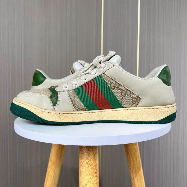 Gucci Gucci Vintage Sneakers with Green and Red Stripes Size US 7 / EU 40 - 3 Thumbnail