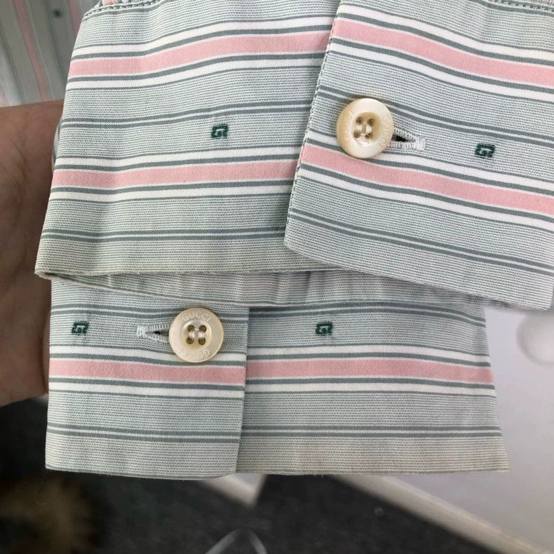 Gucci Gucci Long Sleeve Striped Button-Up Shirt Size US M / EU 48-50 / 2 - 6 Thumbnail