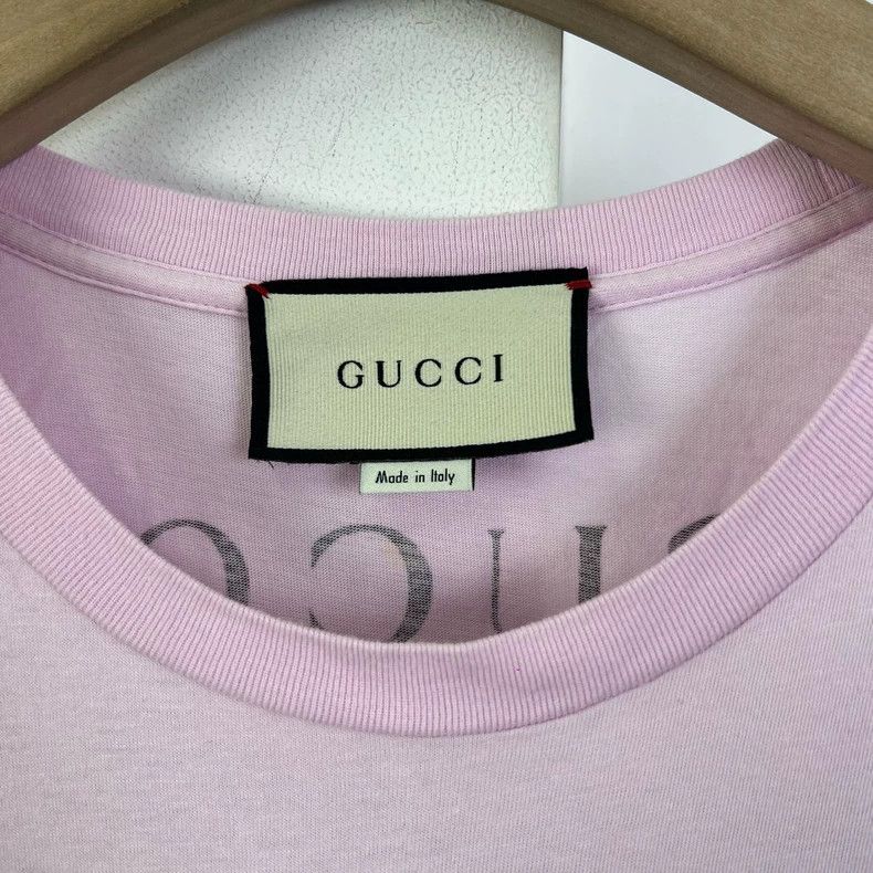 Gucci Gucci Pink Short Sleeve T-Shirt with Print Size US S / EU 44-46 / 1 - 3 Thumbnail
