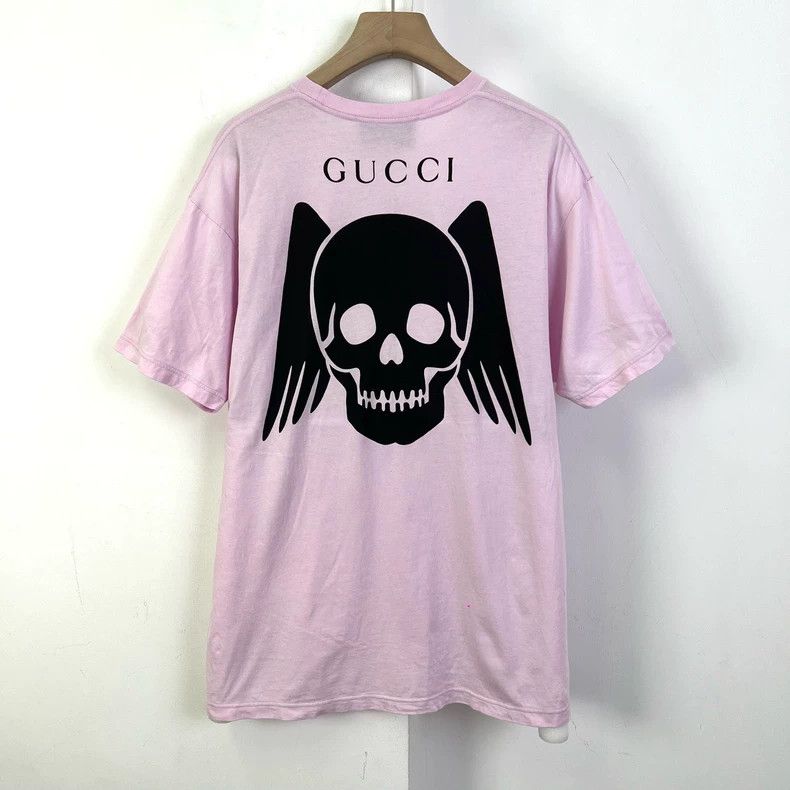 Gucci Gucci Pink Short Sleeve T-Shirt with Print Size US S / EU 44-46 / 1 - 2 Thumbnail