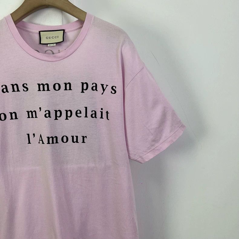 Gucci Gucci Pink Short Sleeve T-Shirt with Print Size US S / EU 44-46 / 1 - 4 Thumbnail
