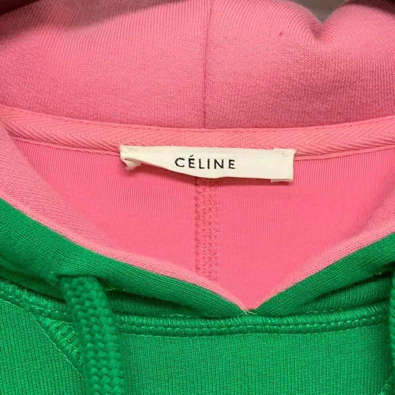 Celine Celine Green and Pink Hoodie Sweatshirt Size US S / EU 44-46 / 1 - 2 Thumbnail