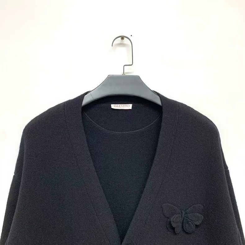 Valentino Valentino Butterfly Embroidered Cardigan Sweater Size US S / EU 44-46 / 1 - 3 Thumbnail