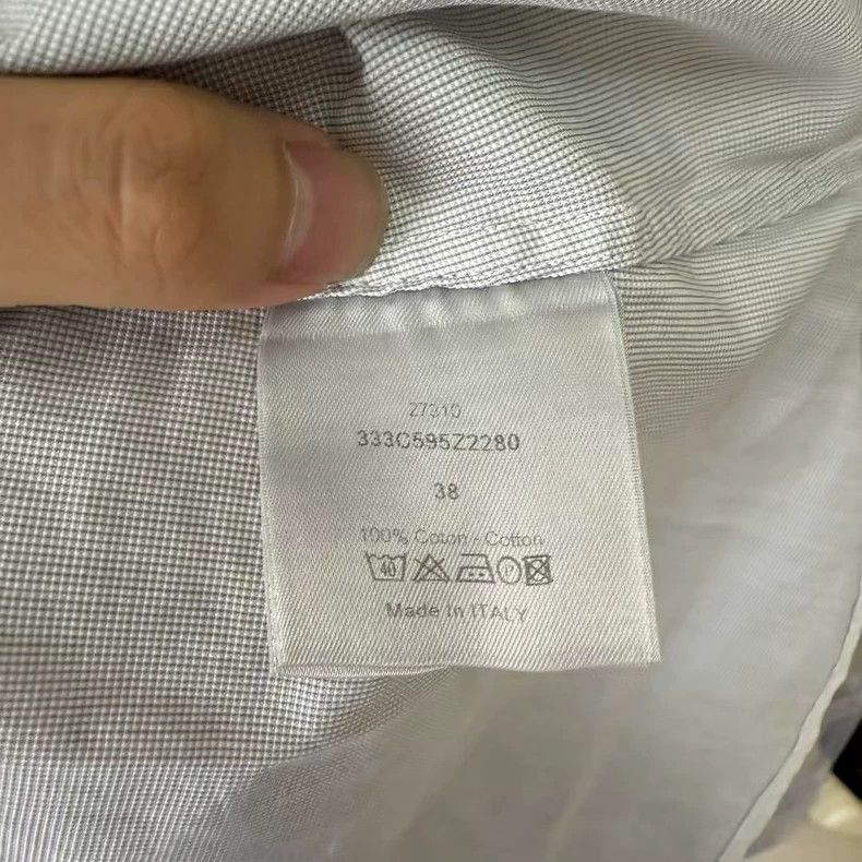 Dior Dior White Long Sleeve Shirt Size 38 Size US M / EU 48-50 / 2 - 6 Thumbnail