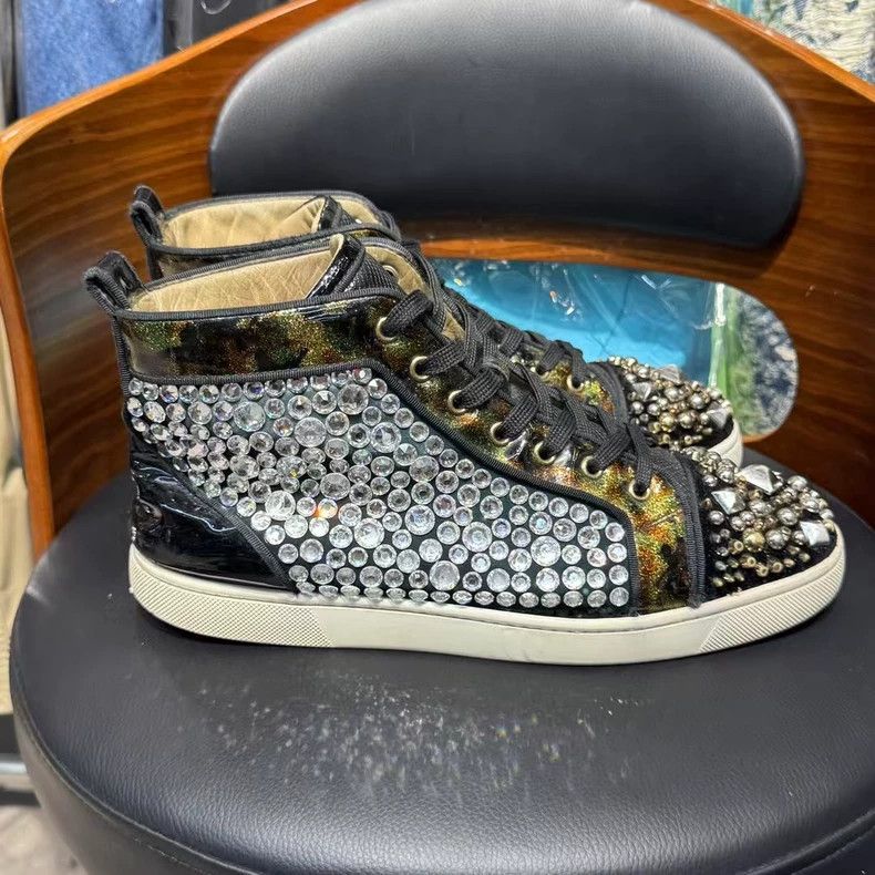Balenciaga High-Top Sneakers with Rhinestones and Studs Size US 9 / EU 42 - 4 Thumbnail