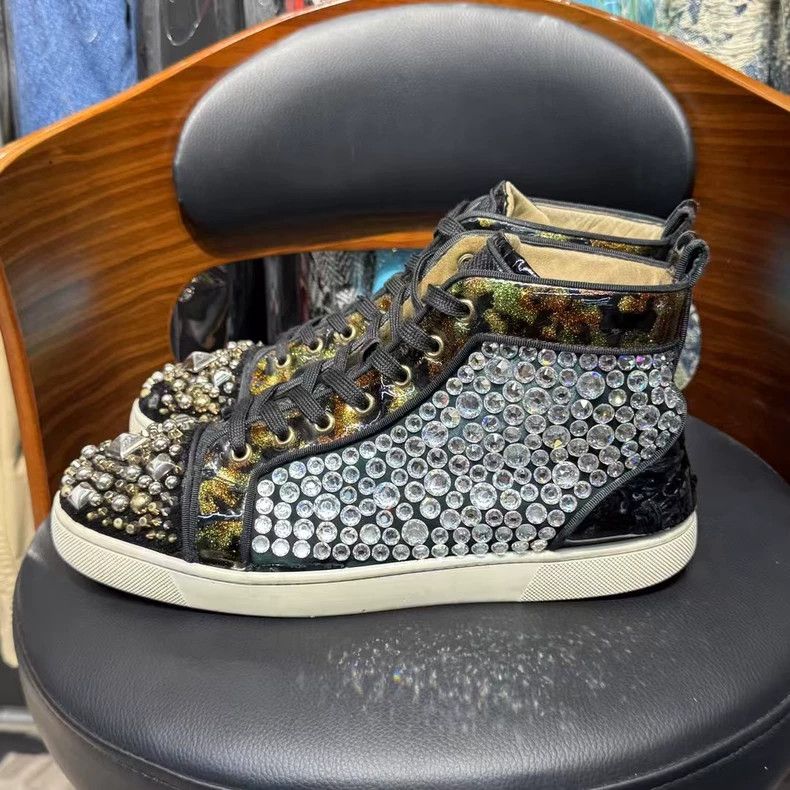 Balenciaga High-Top Sneakers with Rhinestones and Studs Size US 9 / EU 42 - 6 Thumbnail