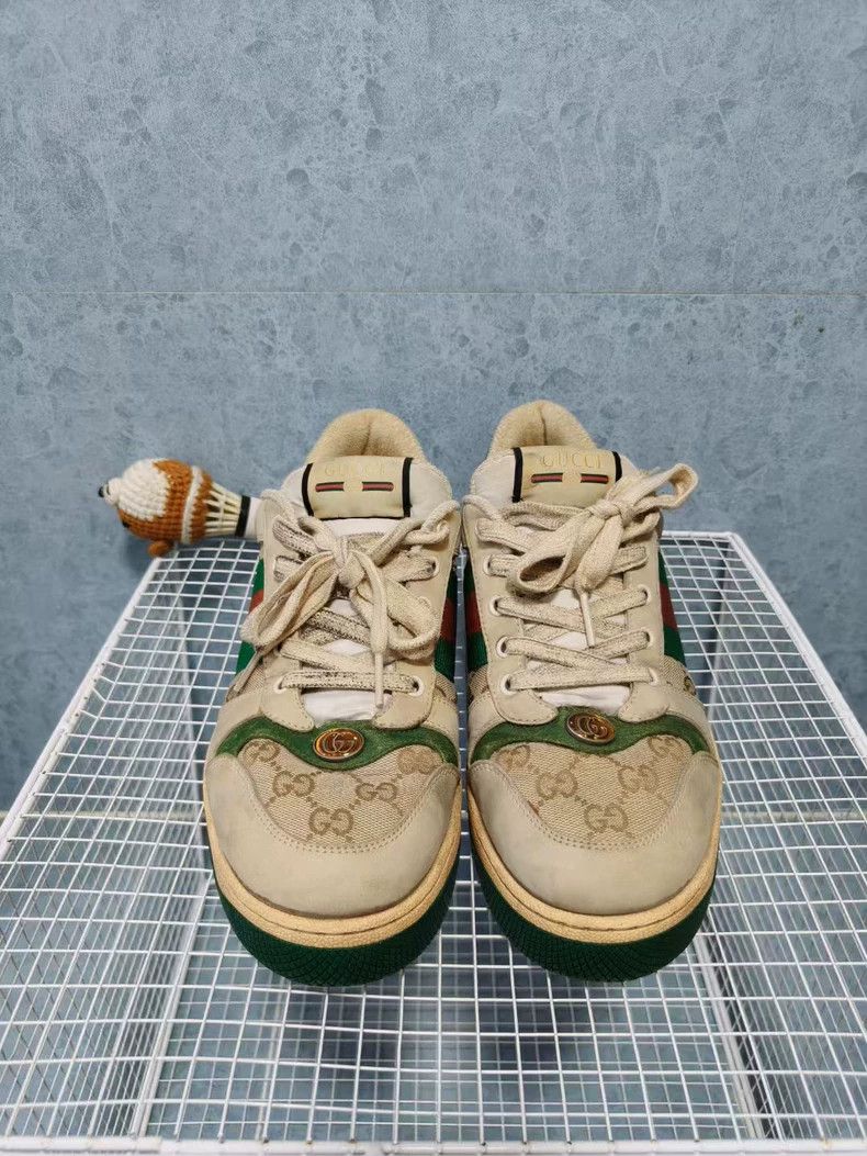 Gucci Gucci White Green Vintage Style Sneakers Size US 9.5 / EU 42-43 - 2 Thumbnail