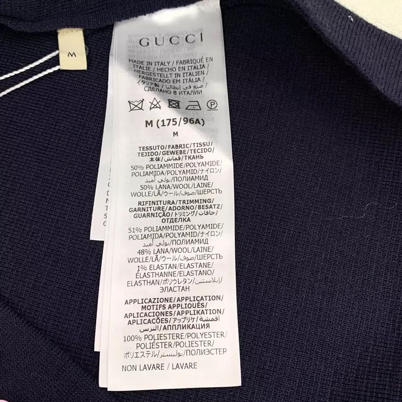 Gucci Gucci Navy Striped Logo Embroidered Cardigan Size US M / EU 48-50 / 2 - 6 Thumbnail