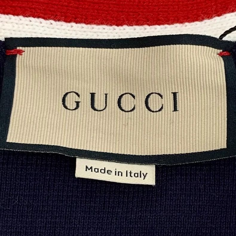 Gucci Gucci Navy Striped Logo Embroidered Cardigan Size US M / EU 48-50 / 2 - 5 Thumbnail