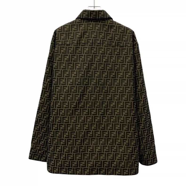Fendi Fendi Brown Logo Long Sleeve Shirt Size US L / EU 52-54 / 3 - 2 Thumbnail