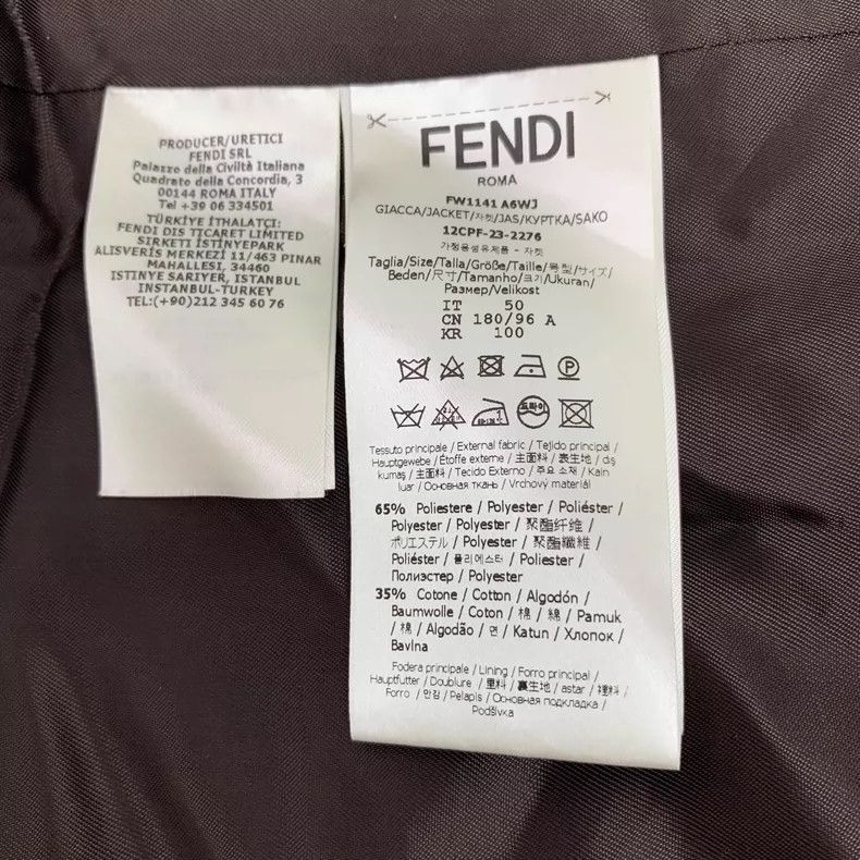 Fendi Fendi Brown Logo Long Sleeve Shirt Size US L / EU 52-54 / 3 - 6 Thumbnail