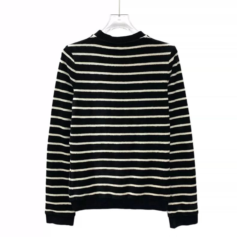 Saint Laurent Paris Saint Laurent Striped Logo Long Sleeve Sweater Size US S / EU 44-46 / 1 - 2 Thumbnail