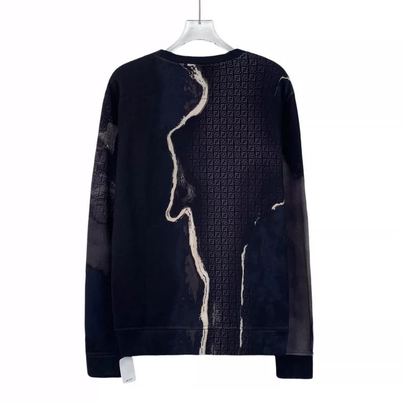 Fendi Fendi Blue Logo Cotton Long Sleeve Sweatshirt Size US S / EU 44-46 / 1 - 2 Thumbnail