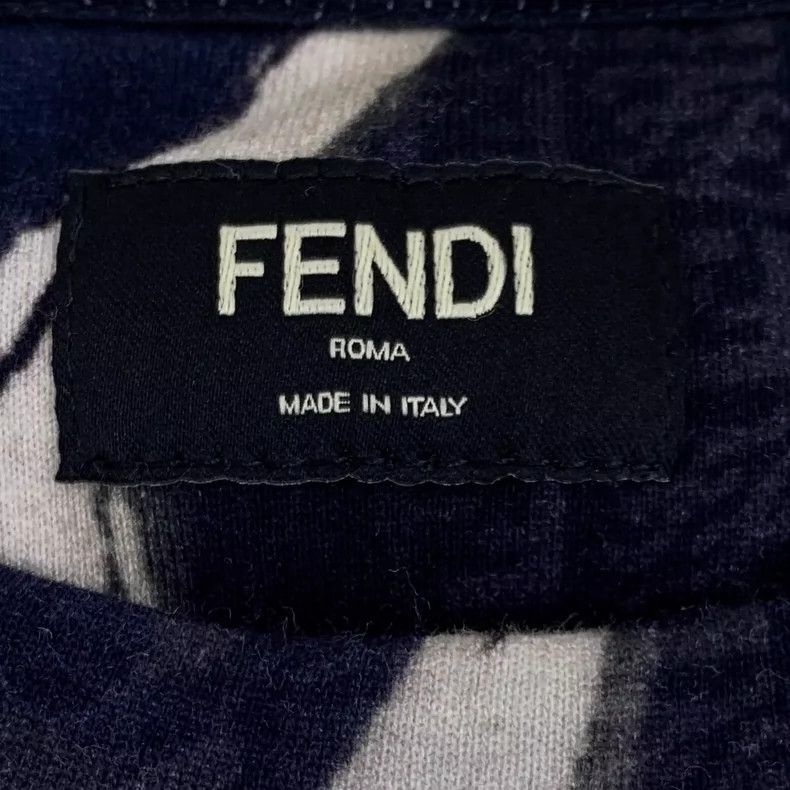 Fendi Fendi Blue Logo Cotton Long Sleeve Sweatshirt Size US S / EU 44-46 / 1 - 5 Thumbnail