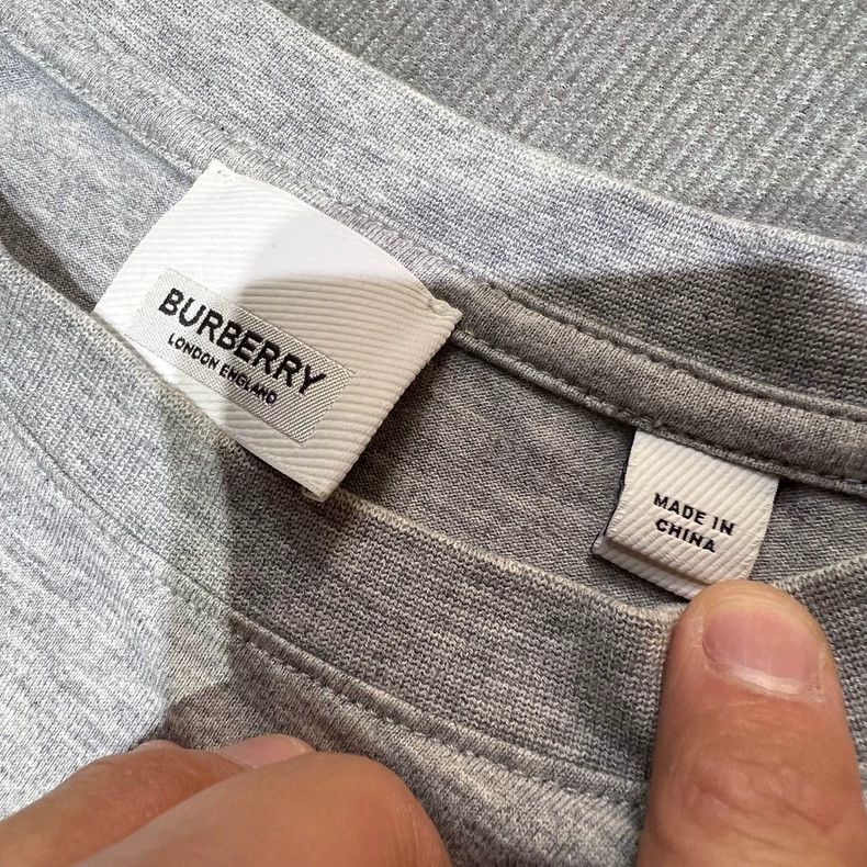 Burberry Burberry Gray Short Sleeve T-Shirt Size US L / EU 52-54 / 3 - 4 Thumbnail