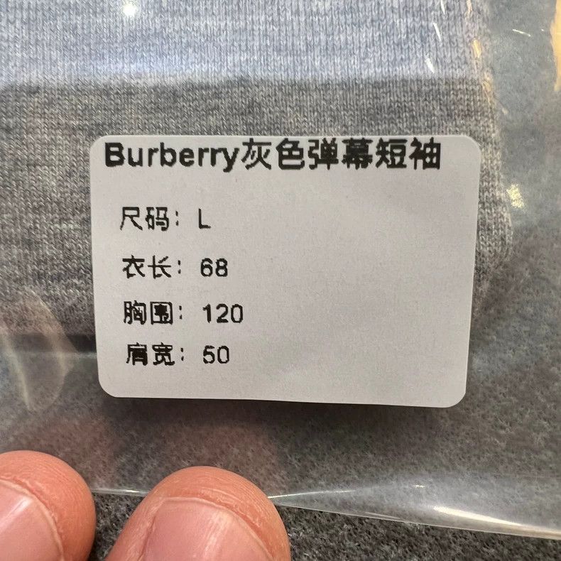 Burberry Burberry Gray Short Sleeve T-Shirt Size US L / EU 52-54 / 3 - 6 Thumbnail