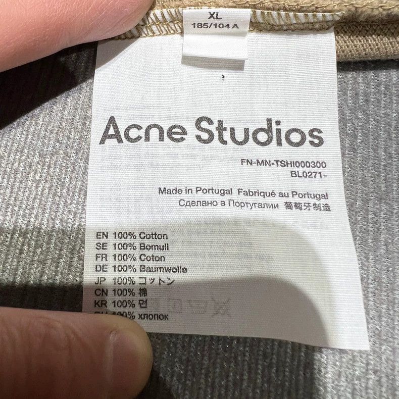 Acne Studios Acne Studios Vintage Khaki Short Sleeve Polo Size US XL / EU 56 / 4 - 5 Thumbnail