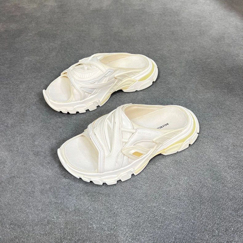Balenciaga Balenciaga White Track Women’s Slides Size US 8.5 / EU 41-42 - 2 Thumbnail