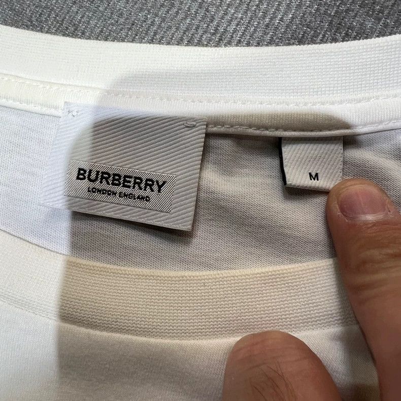 Burberry Burberry White Logo Short Sleeve Shirt Size US M / EU 48-50 / 2 - 3 Thumbnail
