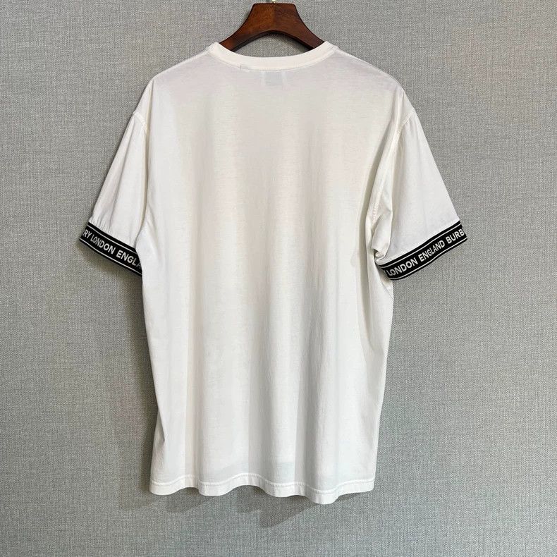 Burberry Burberry White Logo Short Sleeve Shirt Size US M / EU 48-50 / 2 - 2 Thumbnail