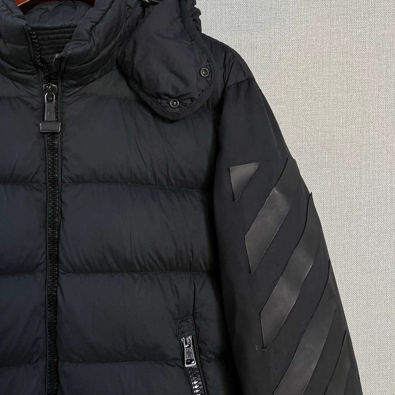 Moncler Genius Moncler x OFF WHITE Black Down Jacket Size US L / EU 52-54 / 3 - 3 Thumbnail