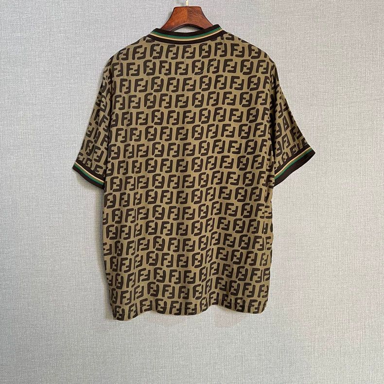 Fendi Fendi Brown Logo Print Short Sleeve Tee Size US M / EU 48-50 / 2 - 2 Thumbnail