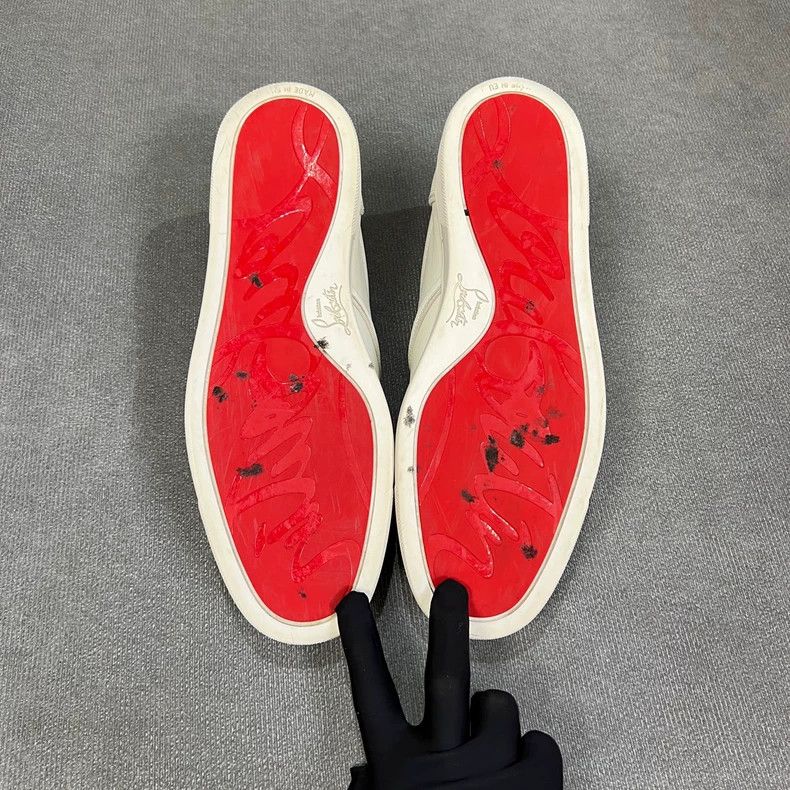 Christian Louboutin Christian Louboutin White Low-Top Sneakers Size US 9.5 / EU 42-43 - 8 Thumbnail