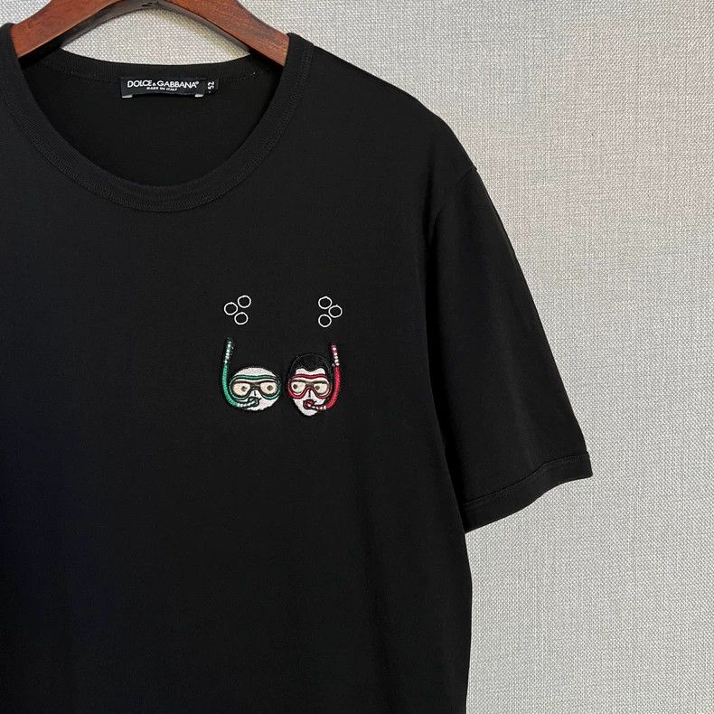 Dolce & Gabbana Dolce Gabbana Black Embroidered Short Sleeve Shirt Size US XXL / EU 58 / 5 - 3 Thumbnail
