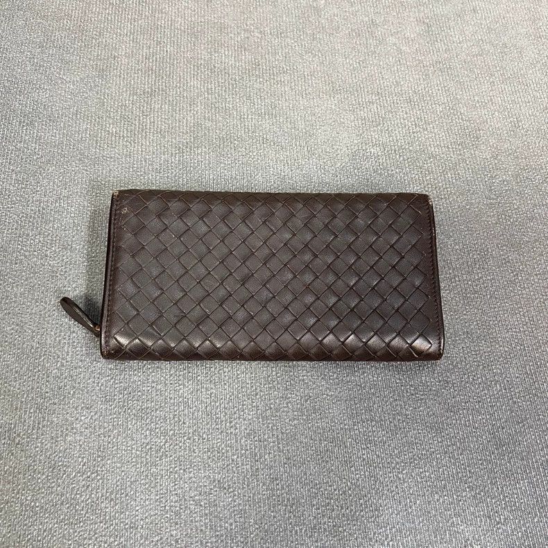 Bottega Veneta Bottega Veneta Brown Woven Leather Wallet Size ONE SIZE - 2 Thumbnail
