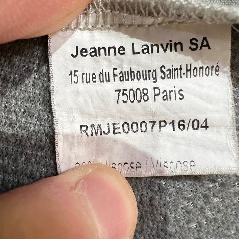 Lanvin Lanvin Gray White Short Sleeve Top Size US S / EU 44-46 / 1 - 5 Thumbnail