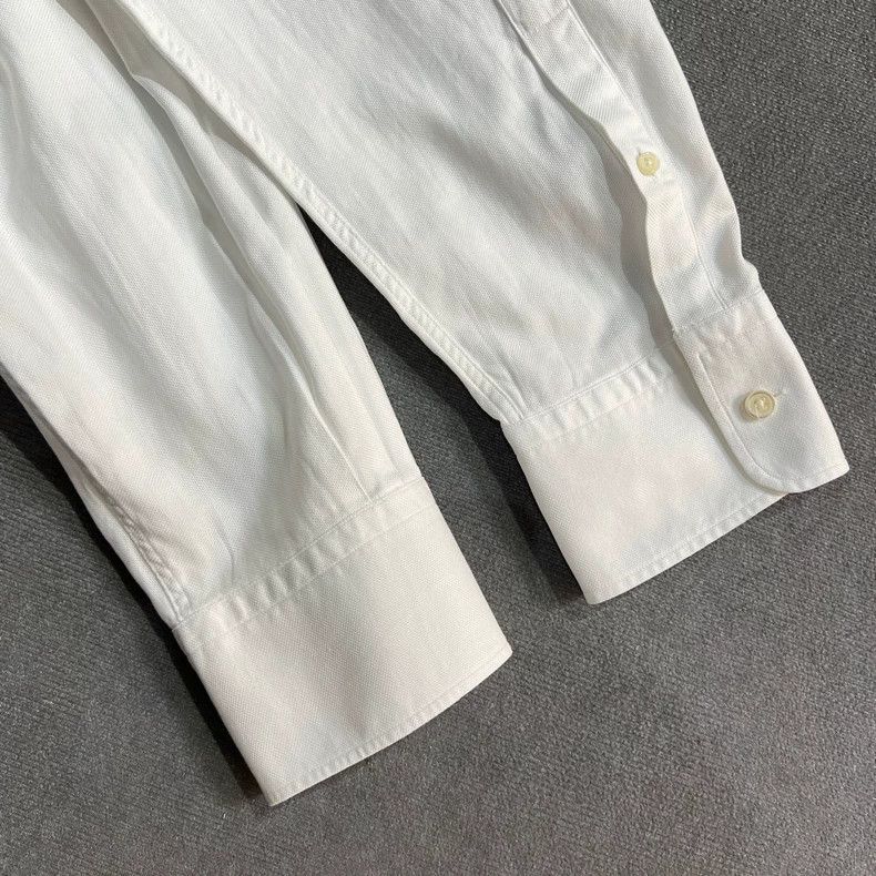 Ermenegildo Zegna White Oxford Shirt by Ermenegildo Zegna Size US XXL / EU 58 / 5 - 5 Thumbnail