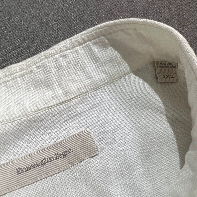 Ermenegildo Zegna White Oxford Shirt by Ermenegildo Zegna Size US XXL / EU 58 / 5 - 4 Thumbnail