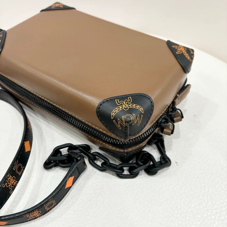 MCM MCM Brown Box Shoulder Crossbody Bag Size ONE SIZE - 7 Thumbnail