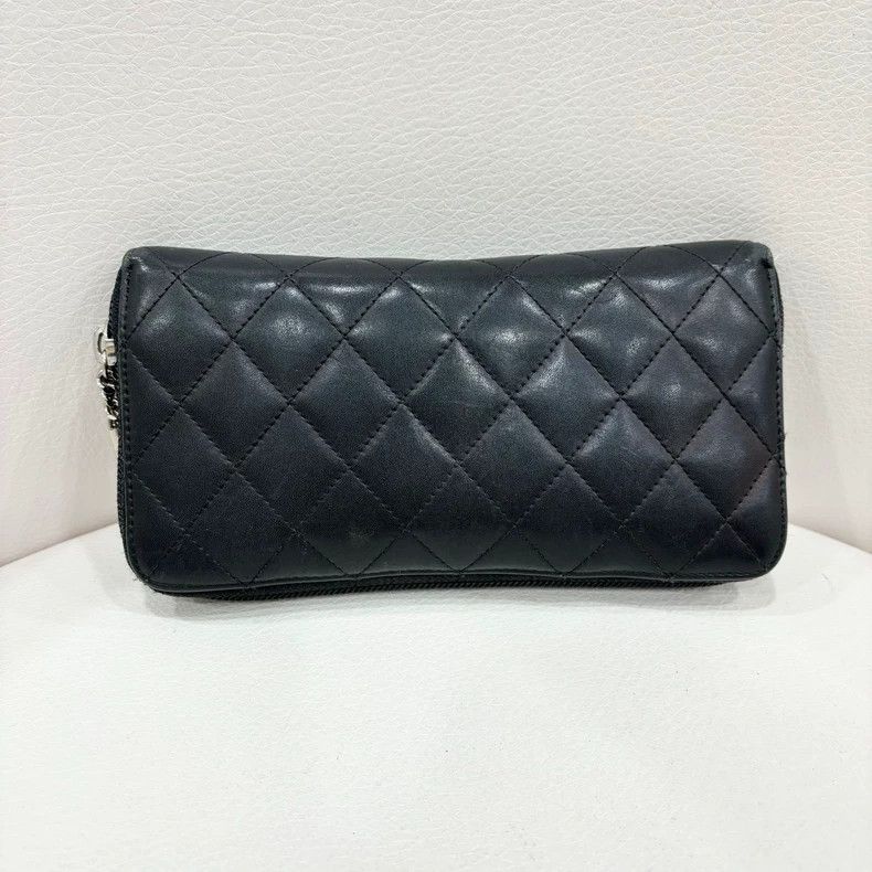 Chanel Chanel Black Quilted Long Wallet Size ONE SIZE - 2 Thumbnail