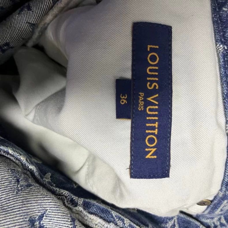 Louis Vuitton Louis Vuitton Blue Patchwork Denim Pants Size US 36 / EU 52 - 2 Thumbnail