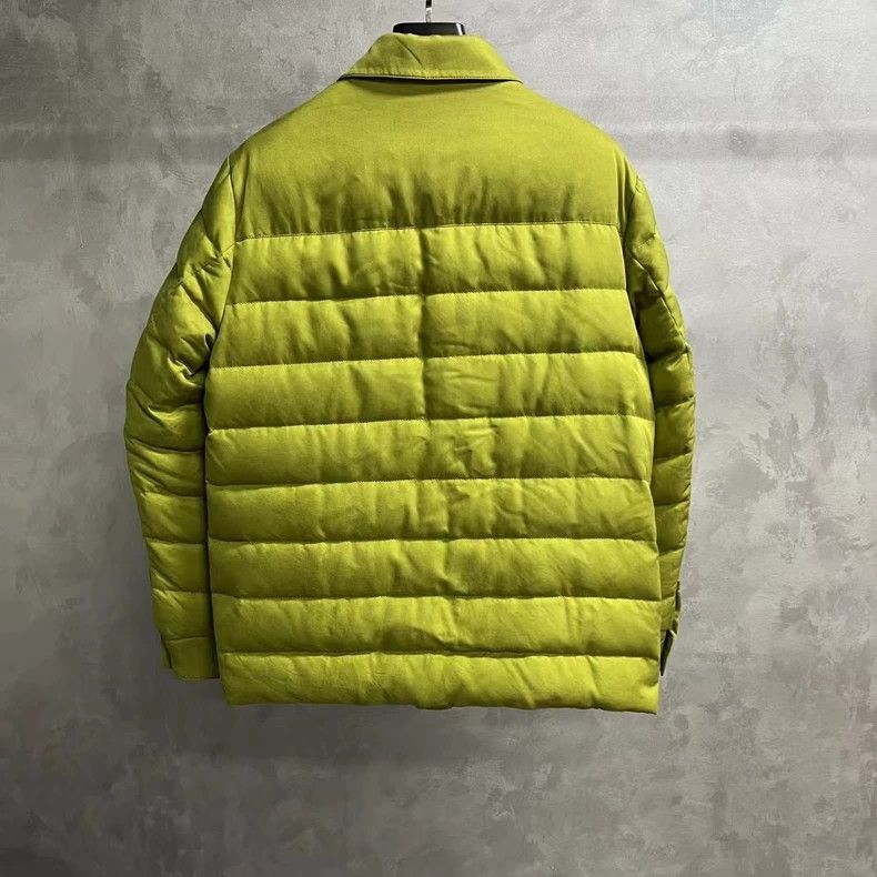 Moncler Loro Piana Green Silk Waterproof Down Jacket Size US M / EU 48-50 / 2 - 4 Thumbnail
