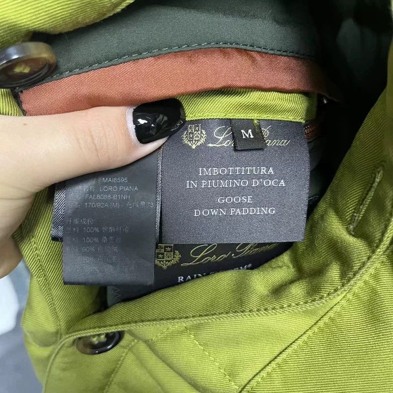 Moncler Loro Piana Green Silk Waterproof Down Jacket Size US M / EU 48-50 / 2 - 2 Thumbnail