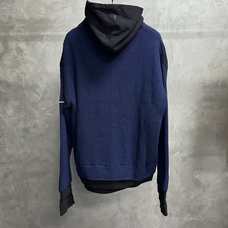 Balenciaga Balenciaga Hooded Jacket with Ribbed Design Size US S / EU 44-46 / 1 - 5 Thumbnail