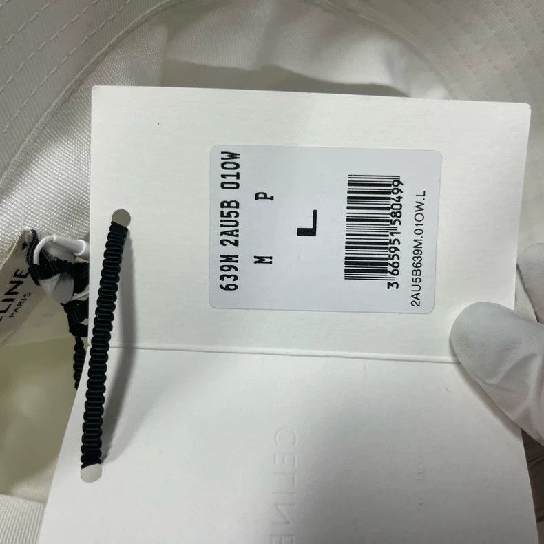 Celine Celine White Casual Logo Bucket Hat Size ONE SIZE - 7 Thumbnail