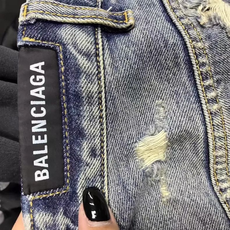 Balenciaga Balenciaga Blue Distressed Denim Jeans Size S Size US 26 / EU 42 - 5 Thumbnail