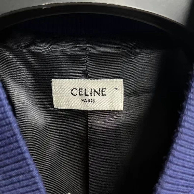 Celine Blue Logo Embroidered Stripe Stand Collar Jacket Size US S / EU 44-46 / 1 - 2 Thumbnail