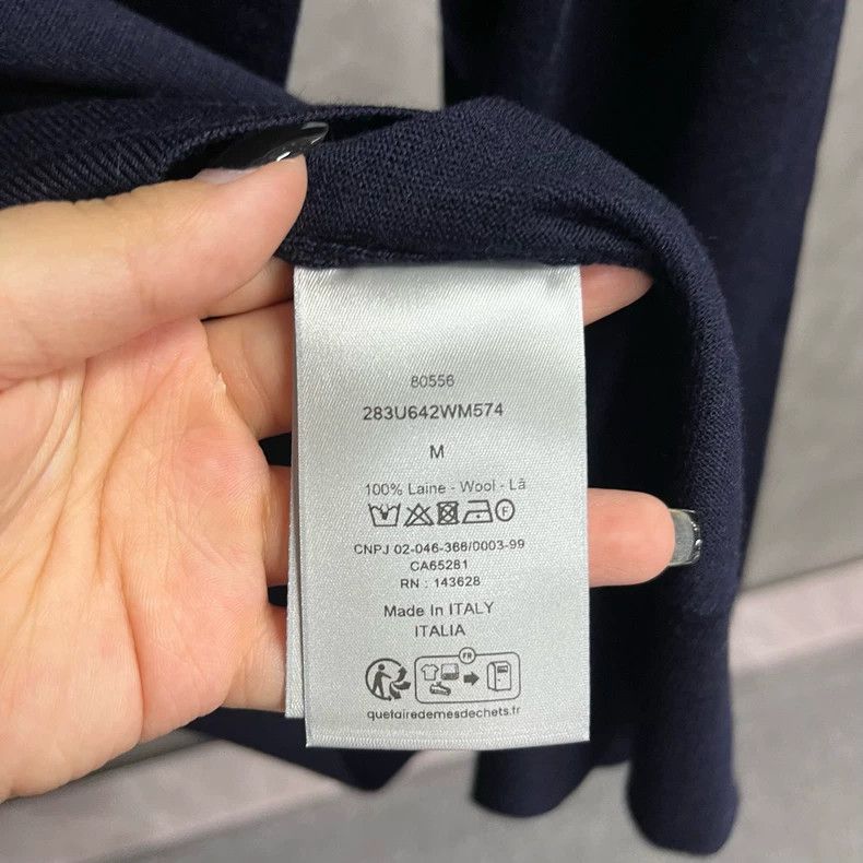 Dior Dior Navy Cashmere Blend Sweater Knitted Jumper Size US M / EU 48-50 / 2 - 4 Thumbnail