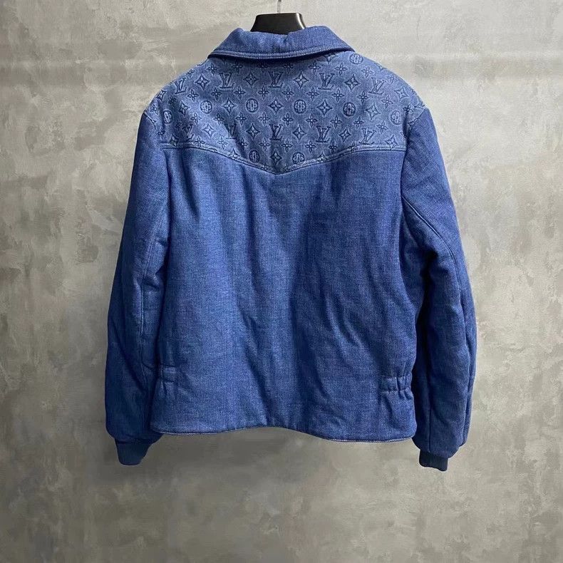 Louis Vuitton Louis Vuitton Blue Logo Denim Jacket Size US L / EU 52-54 / 3 - 2 Thumbnail
