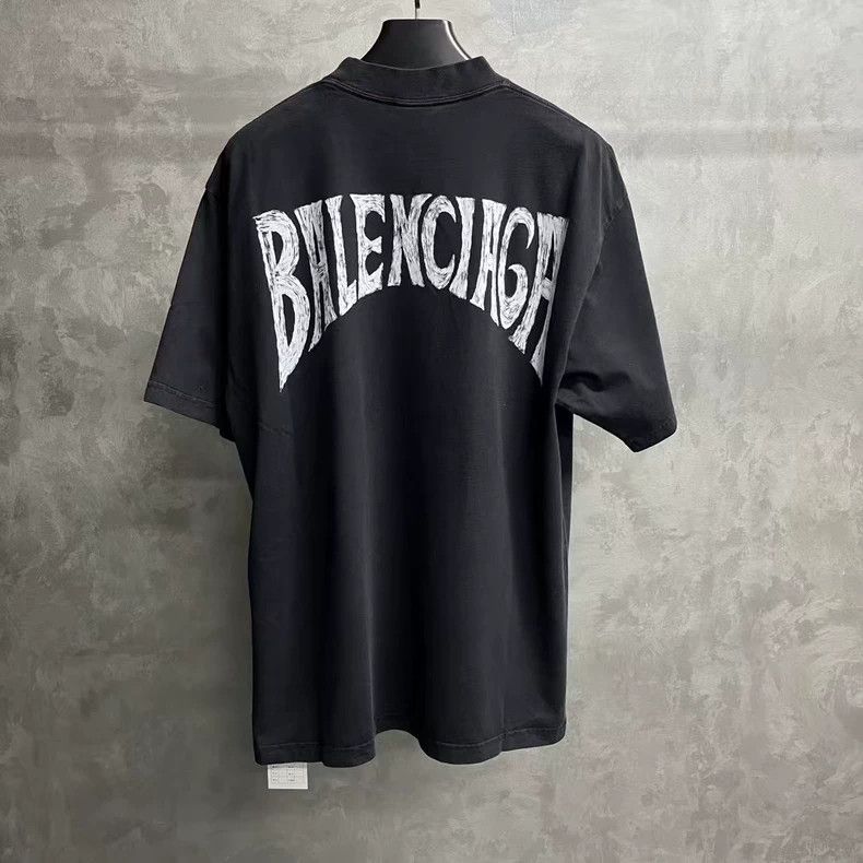 Balenciaga Balenciaga Black Graphic Short Sleeve T-Shirt Size US XXS / EU 40 - 4 Thumbnail