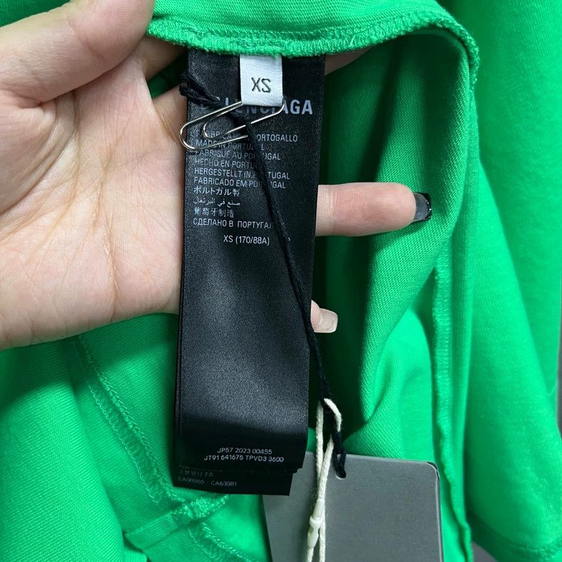 Balenciaga Balenciaga Green Logo Print Short Sleeve T-Shirt Size US XS / EU 42 / 0 - 3 Thumbnail