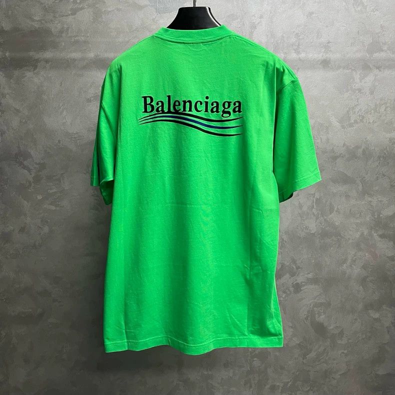 Balenciaga Balenciaga Green Logo Print Short Sleeve T-Shirt Size US XS / EU 42 / 0 - 4 Thumbnail