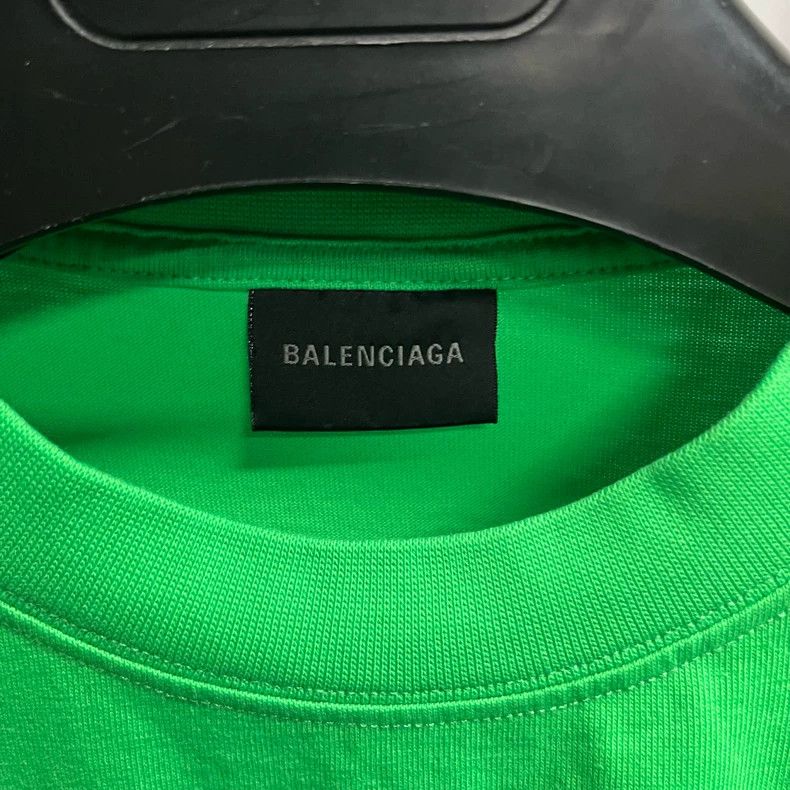 Balenciaga Balenciaga Green Logo Print Short Sleeve T-Shirt Size US XS / EU 42 / 0 - 2 Thumbnail