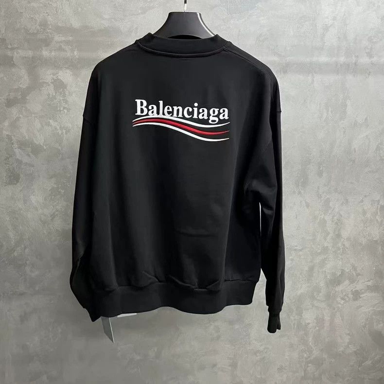 Balenciaga Balenciaga Black Logo Embroidered Sweatshirt Size US XS / EU 42 / 0 - 4 Thumbnail