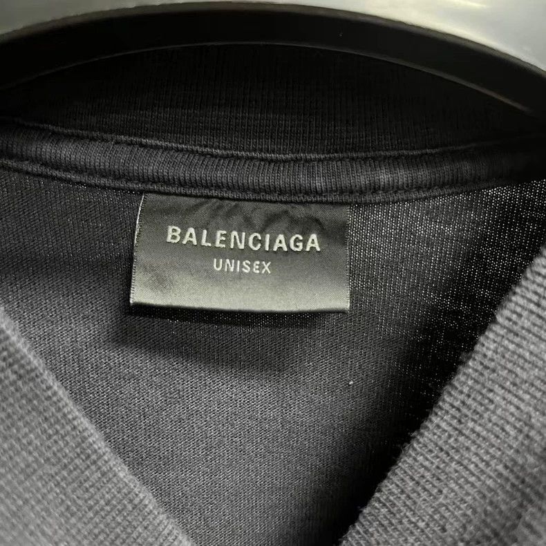 Balenciaga Balenciaga Black Letter Print Short Sleeve T-Shirt Size US L / EU 52-54 / 3 - 2 Thumbnail